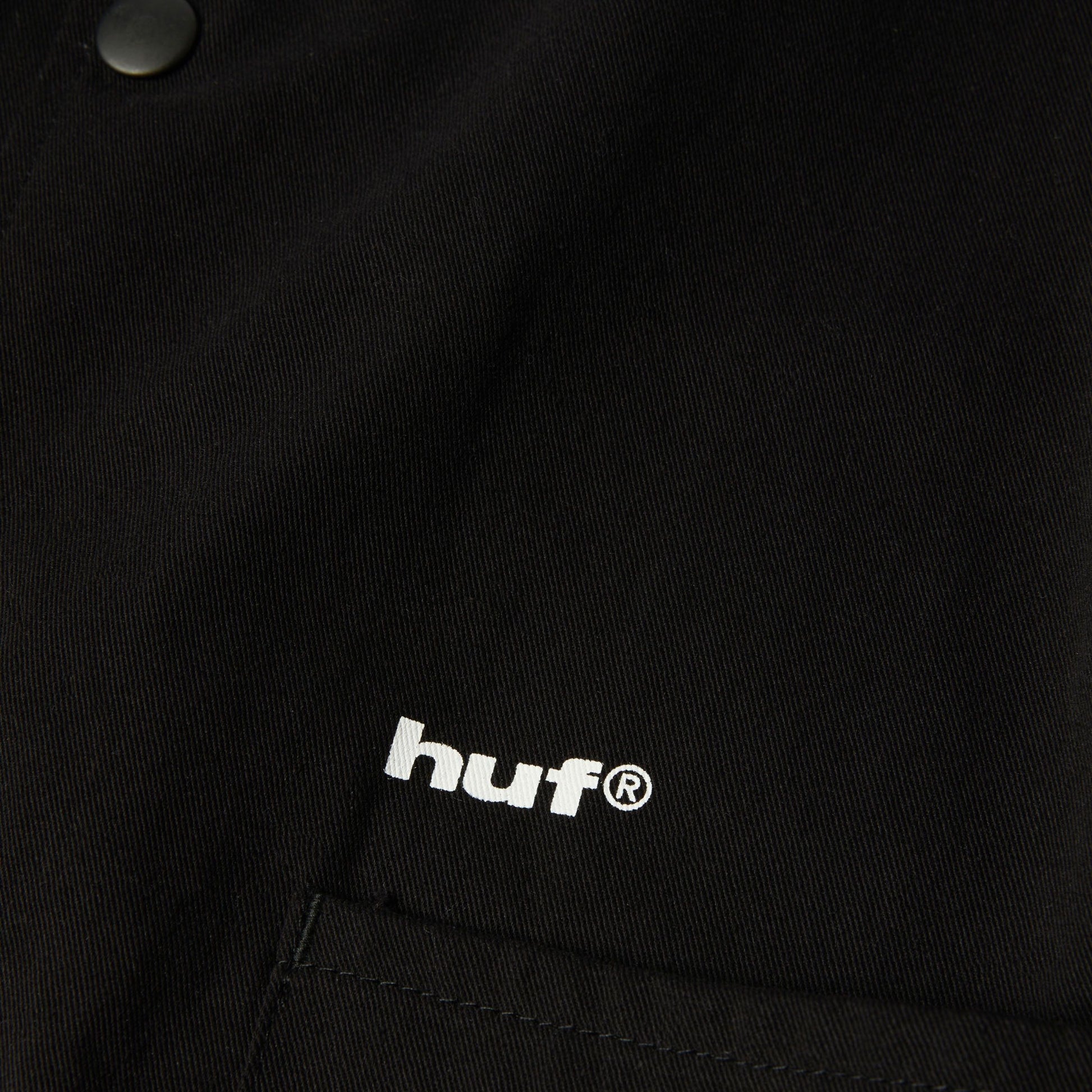 Huf 89 Twill Coaches Jacket Black/White
