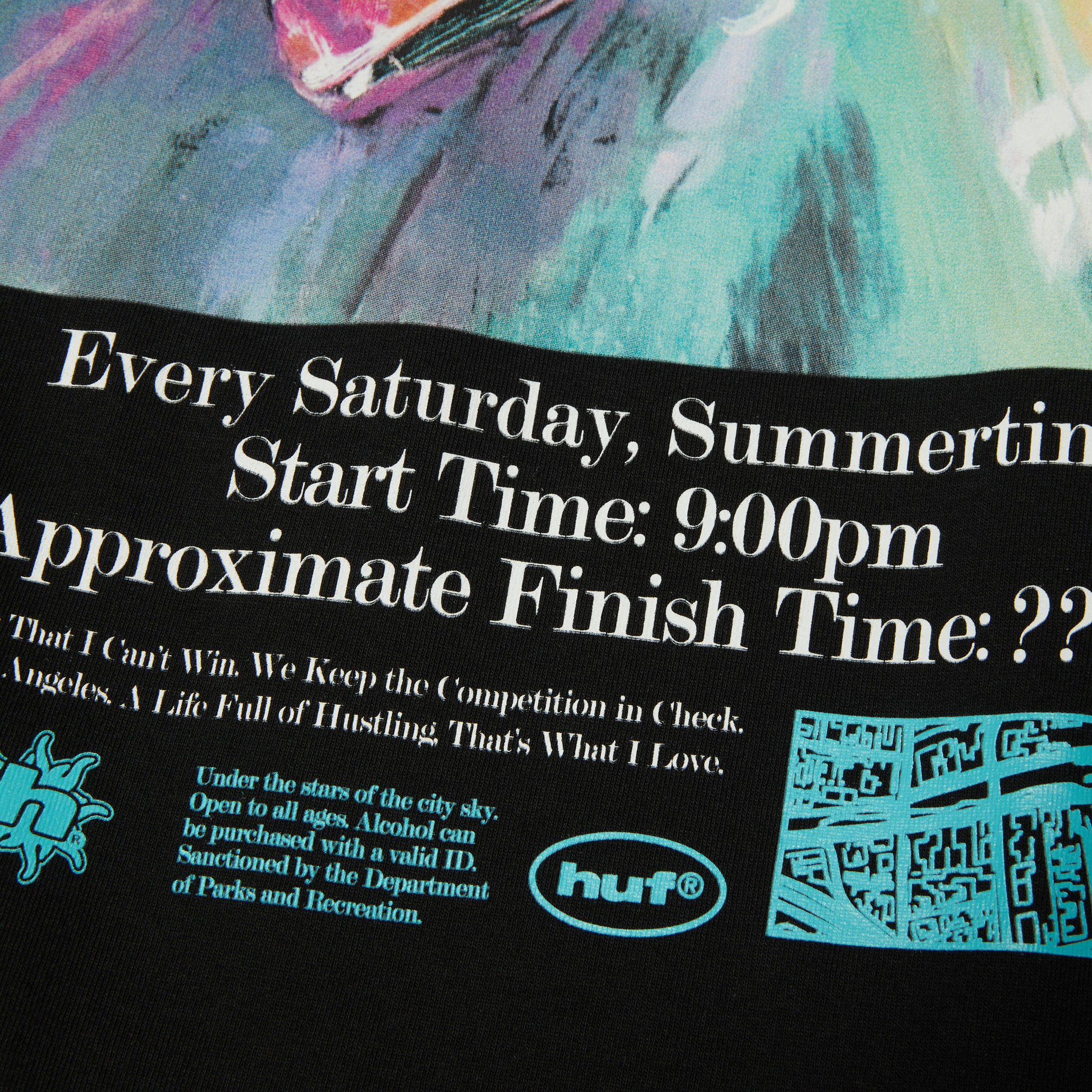 HUF After Midnight T-Shirt Black