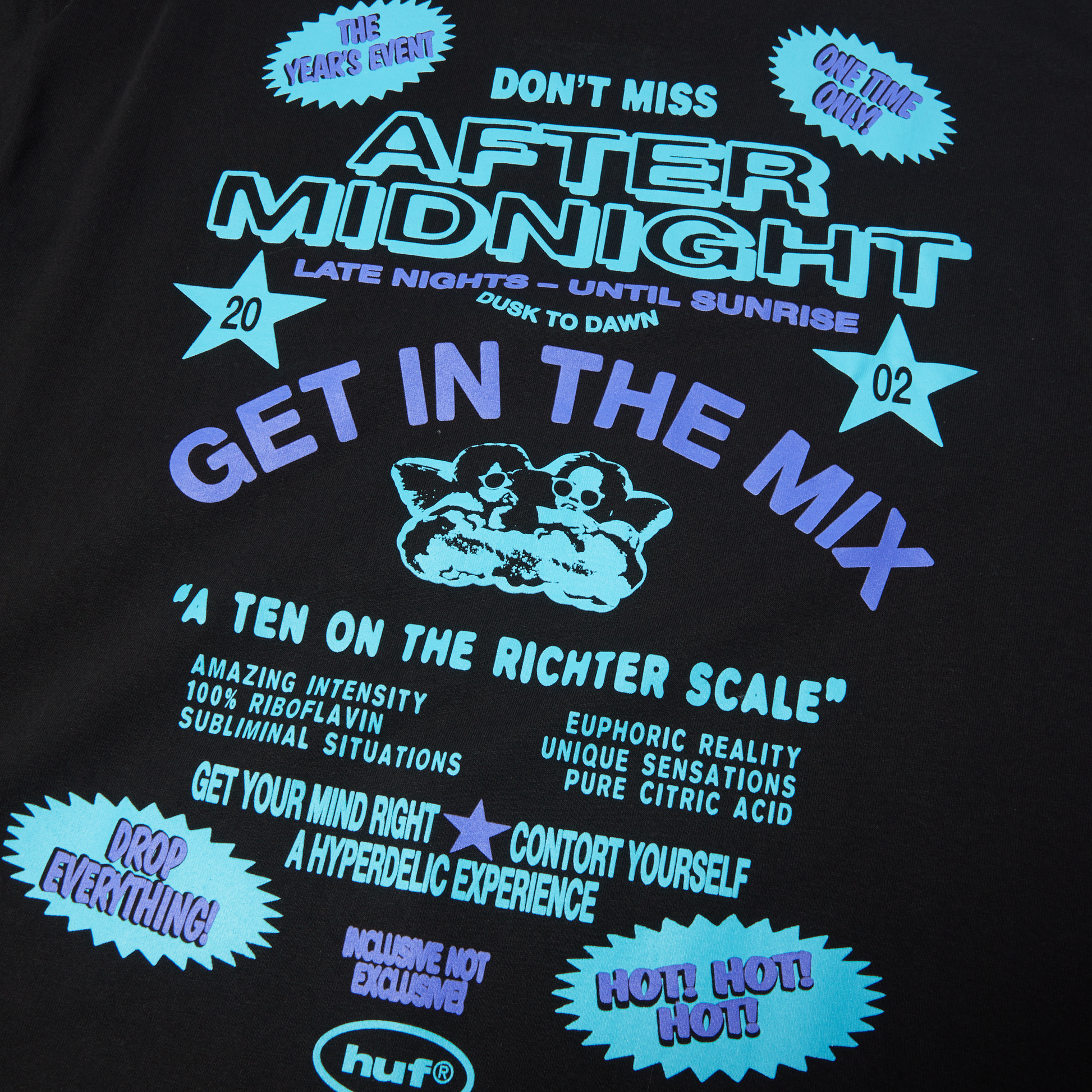 HUF After Midnight T-Shirt Black