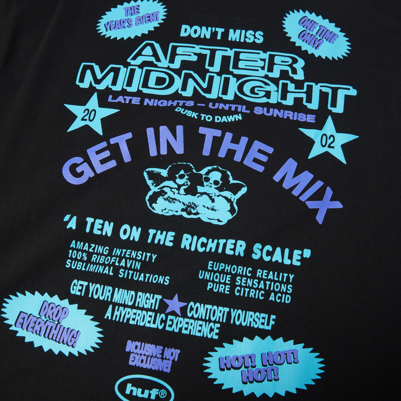 HUF After Midnight T-Shirt Black