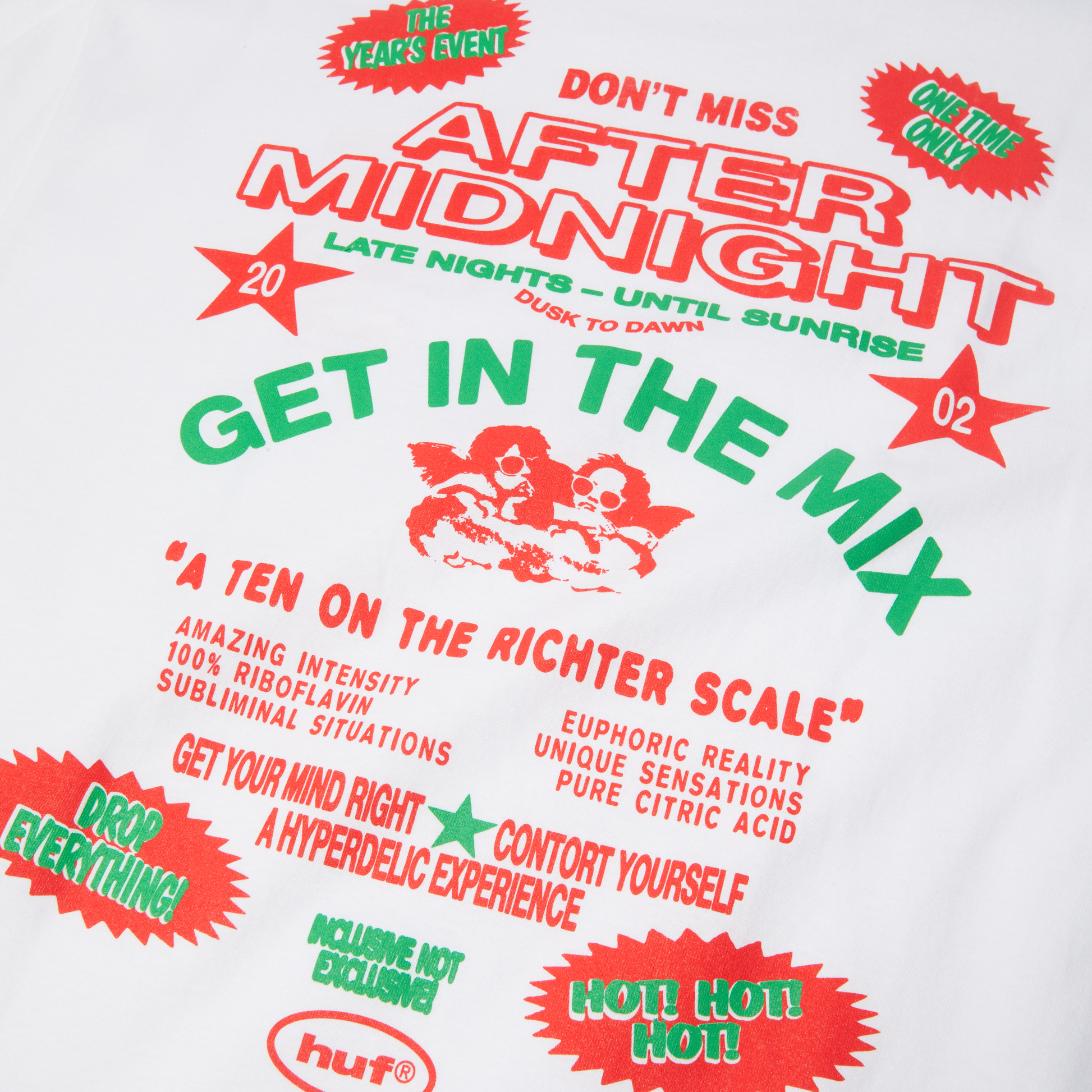 HUF After Midnight T-Shirt White