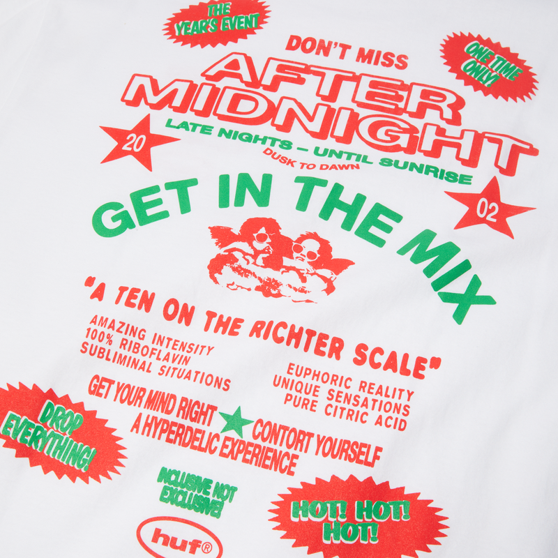 HUF After Midnight T-Shirt White