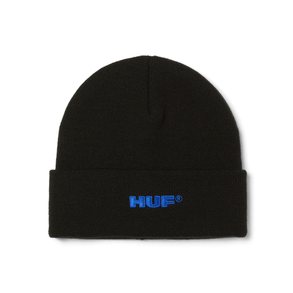 Huf All Caps Cuff Beanie Black