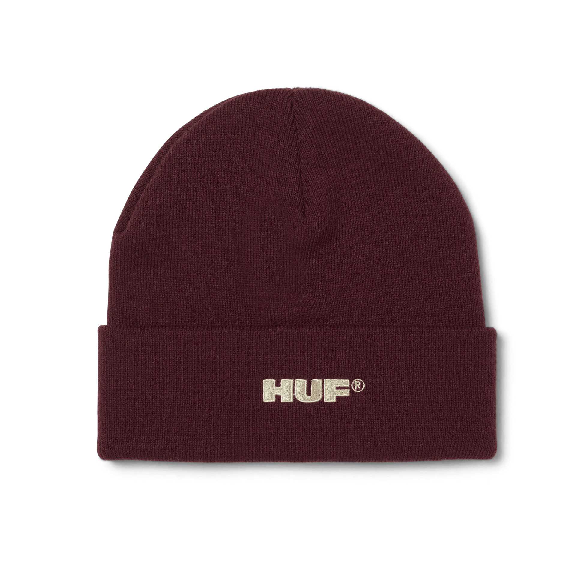 Huf All Caps Cuff Beanie Burgundy