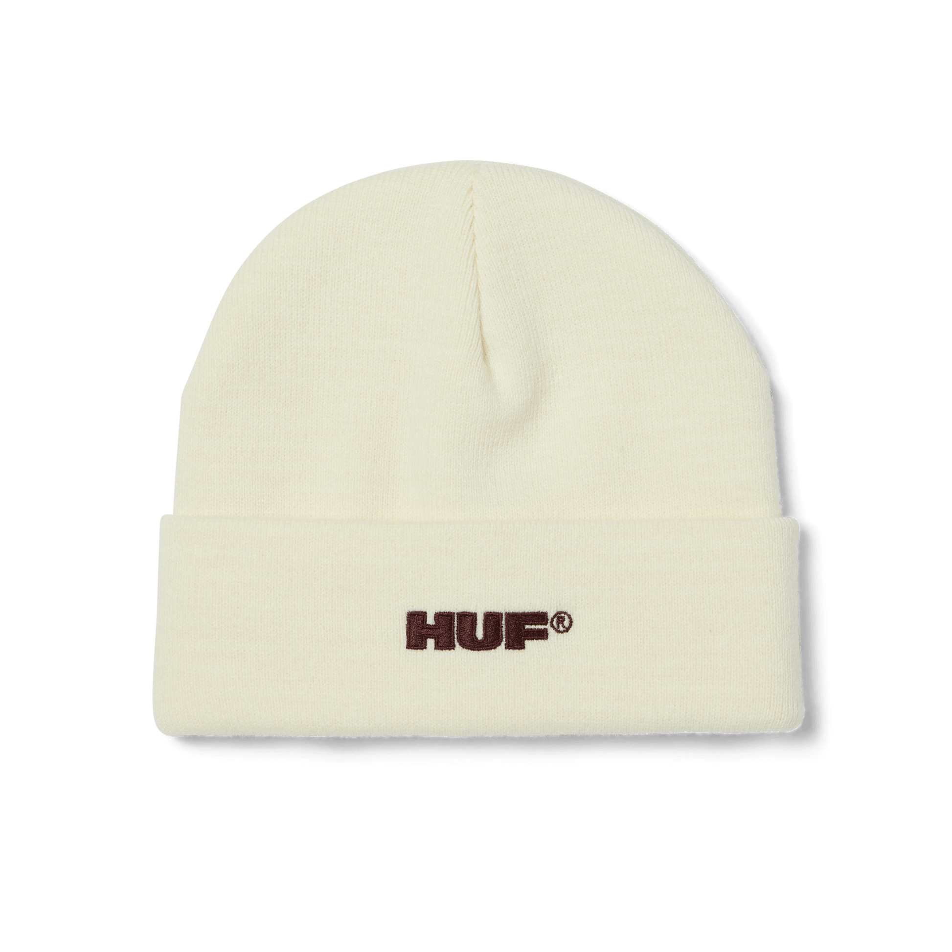 Huf All Caps Cuff Beanie Cream