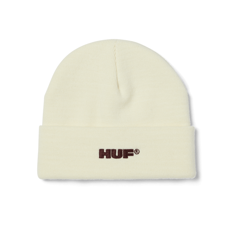 Huf All Caps Cuff Beanie Cream