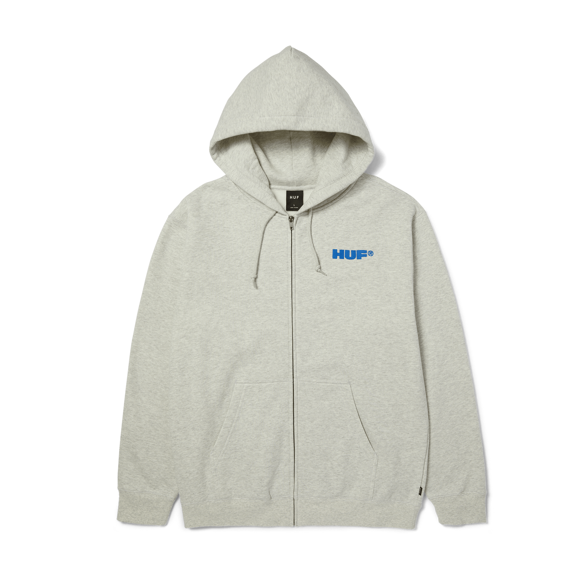 HUF All Caps Full-Zip Hoodie Ash