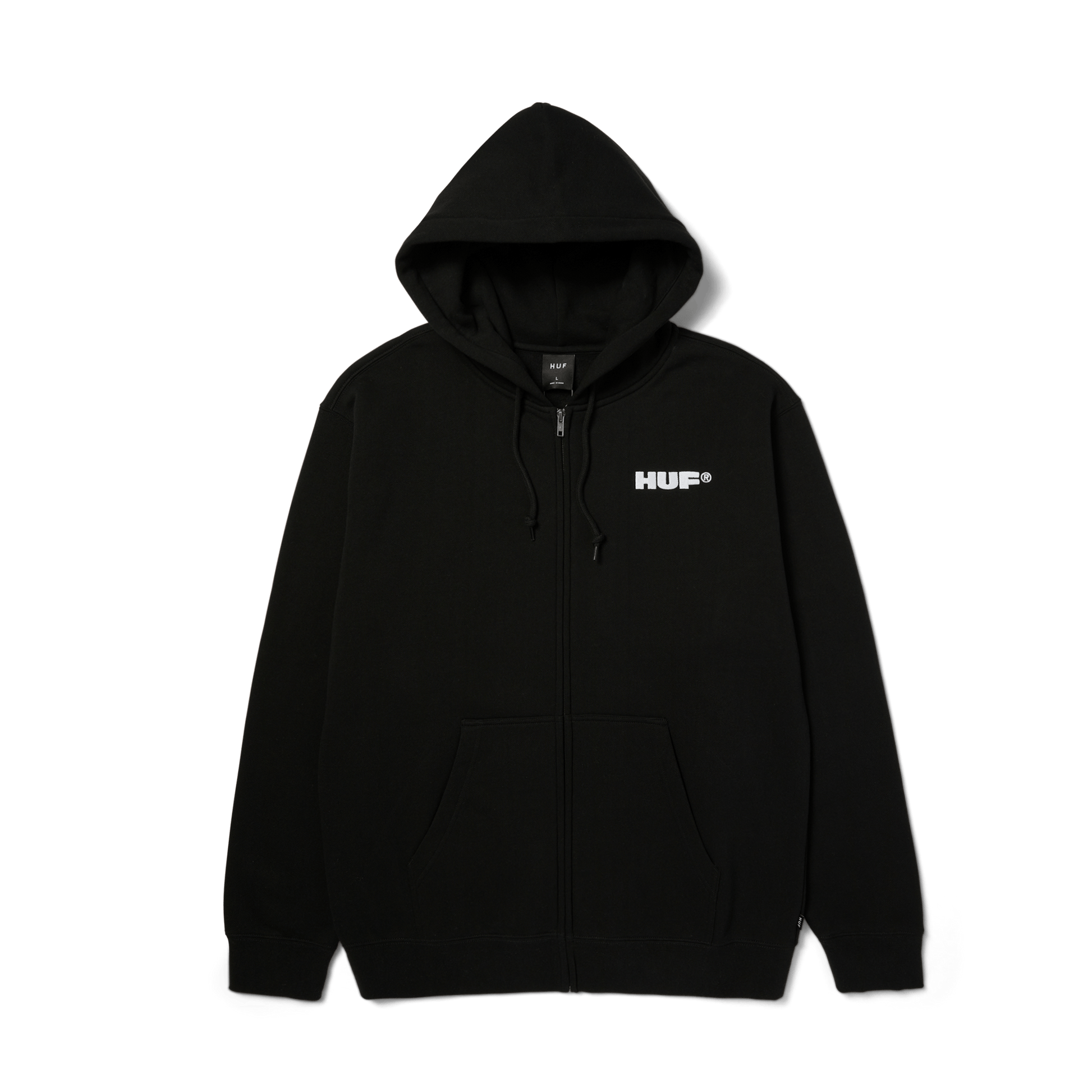 HUF All Caps Full-Zip Hoodie Black