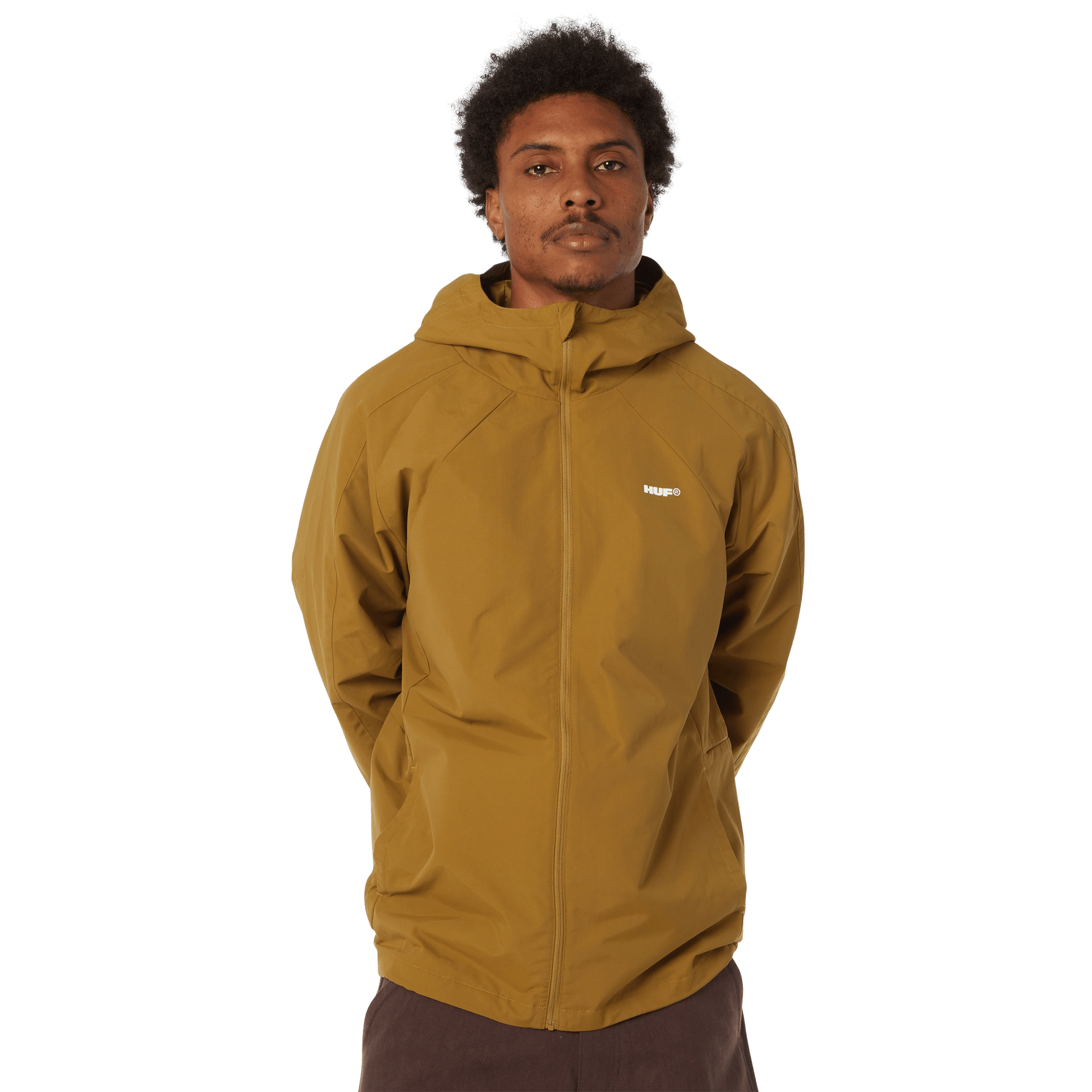 HUF All Caps Shell Jacket Rich Brown