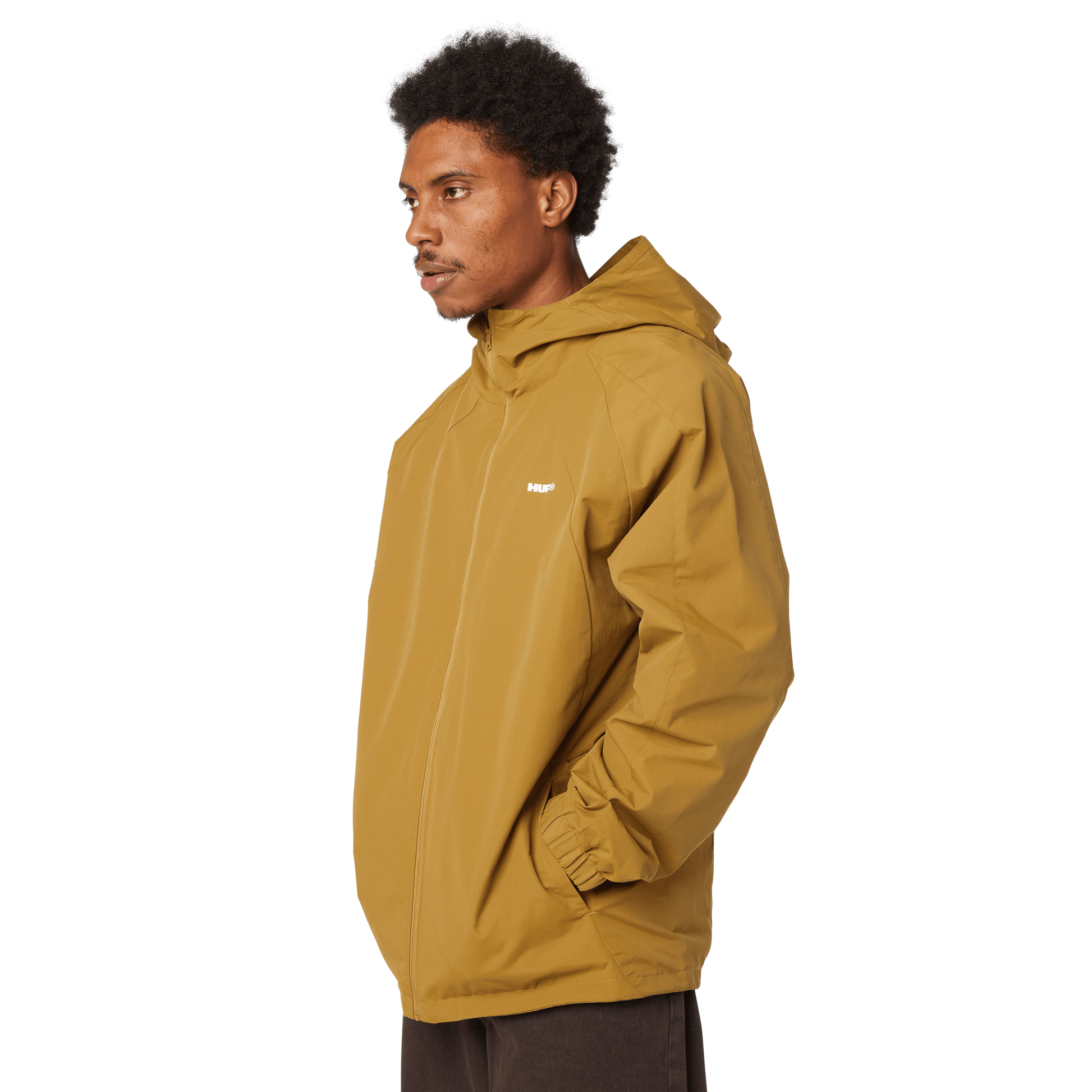 HUF All Caps Shell Jacket Rich Brown