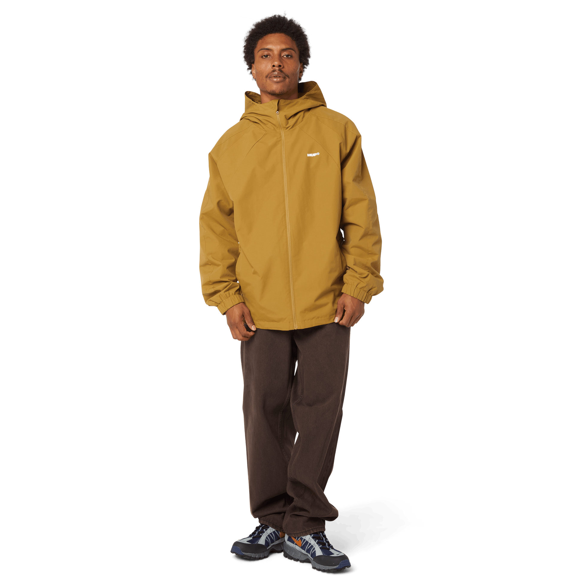 HUF All Caps Shell Jacket Rich Brown