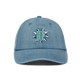 HUF Apollo Denim 6-Panel Curved Visor Hat Light Blue