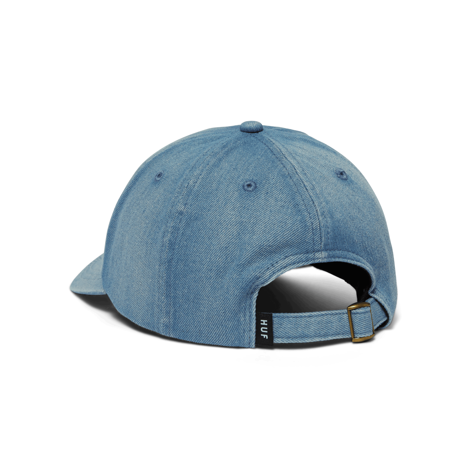 HUF Apollo Denim 6-Panel Curved Visor Hat Light Blue