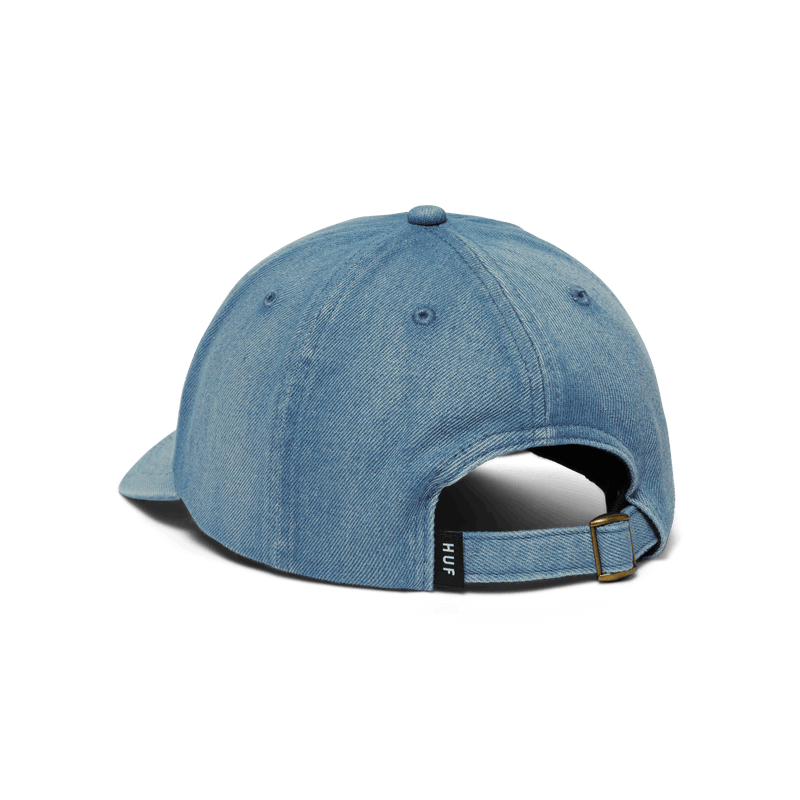 HUF Apollo Denim 6-Panel Curved Visor Hat Light Blue