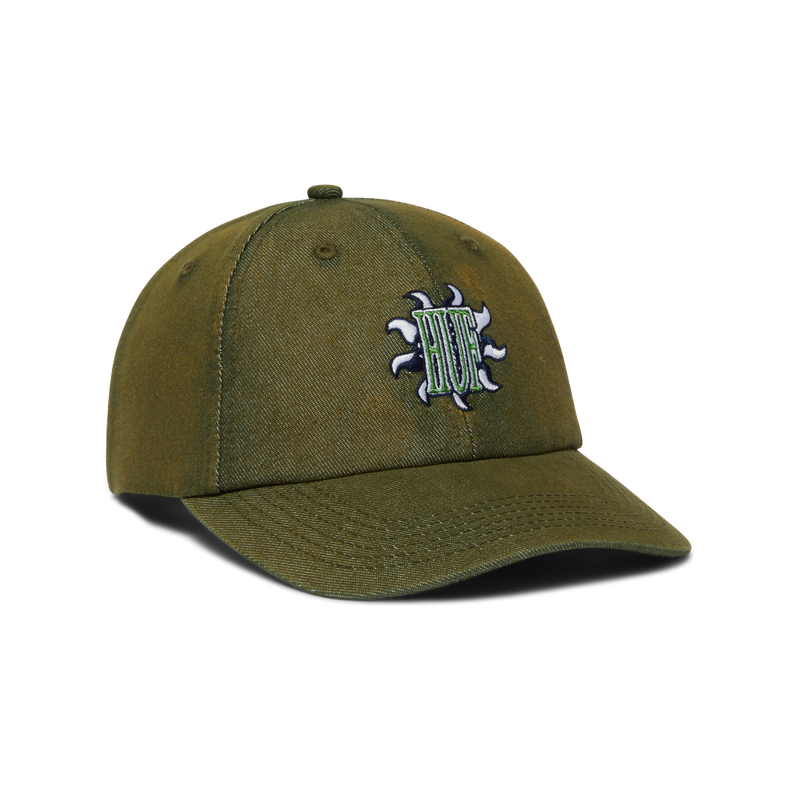 HUF Apollo Denim 6-Panel Curved Visor Hat Thyme