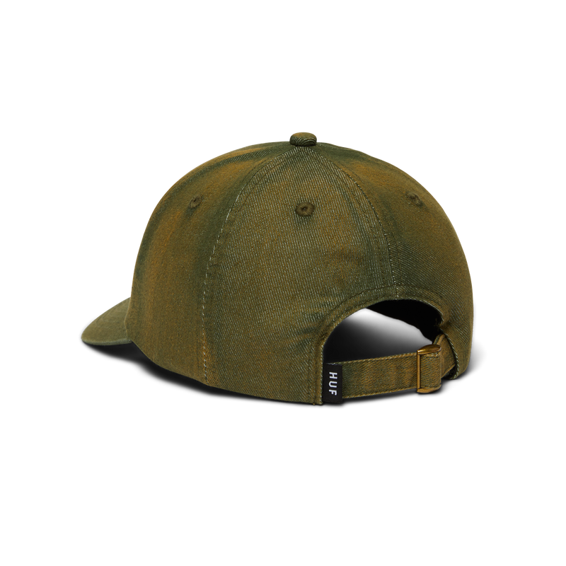 HUF Apollo Denim 6-Panel Curved Visor Hat Thyme
