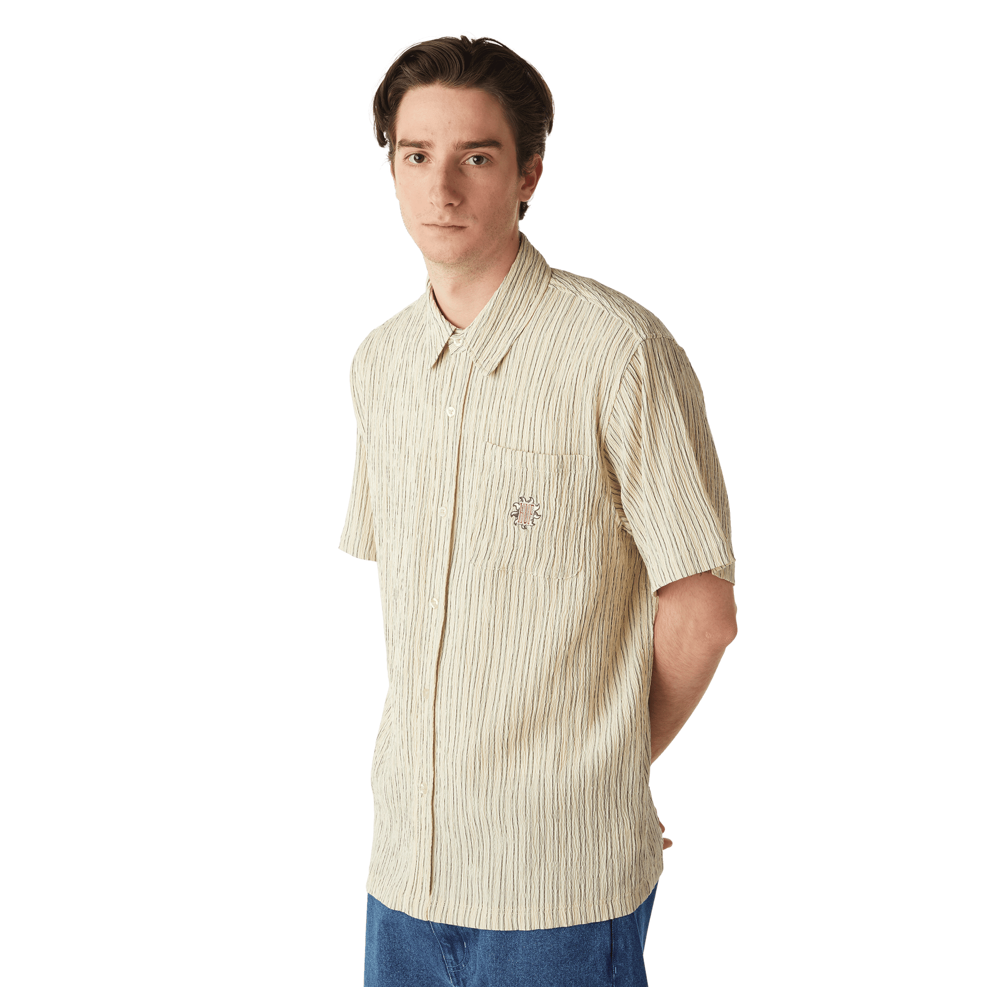 HUF Apollo Striped Shirt Natural