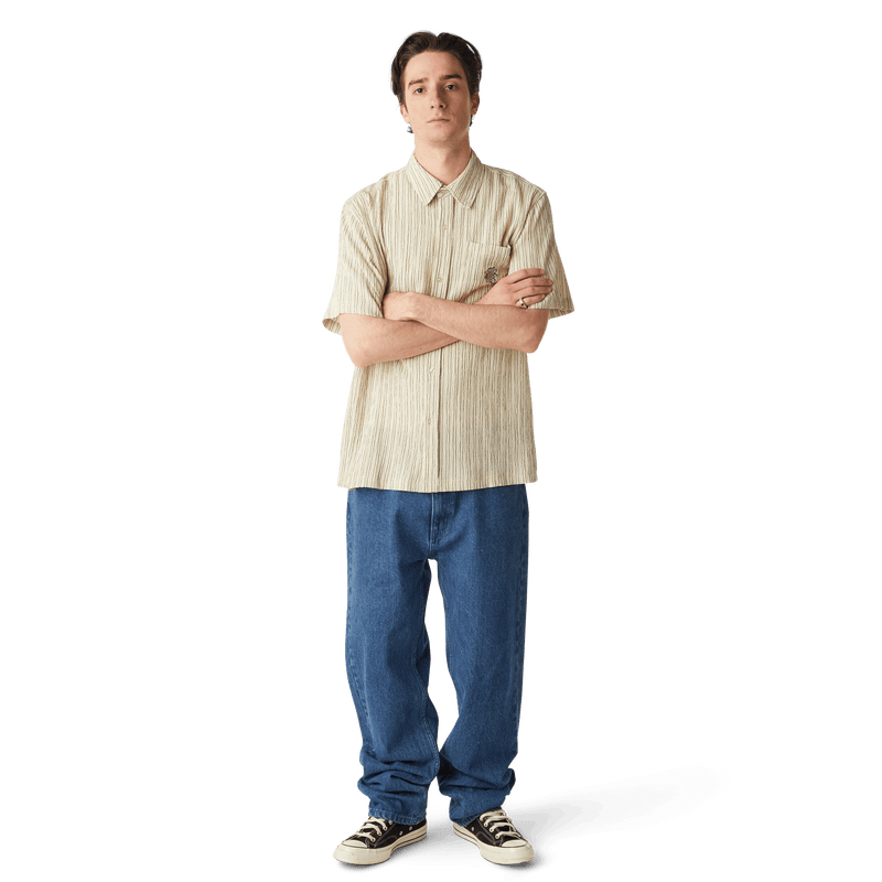 HUF Apollo Striped Shirt Natural