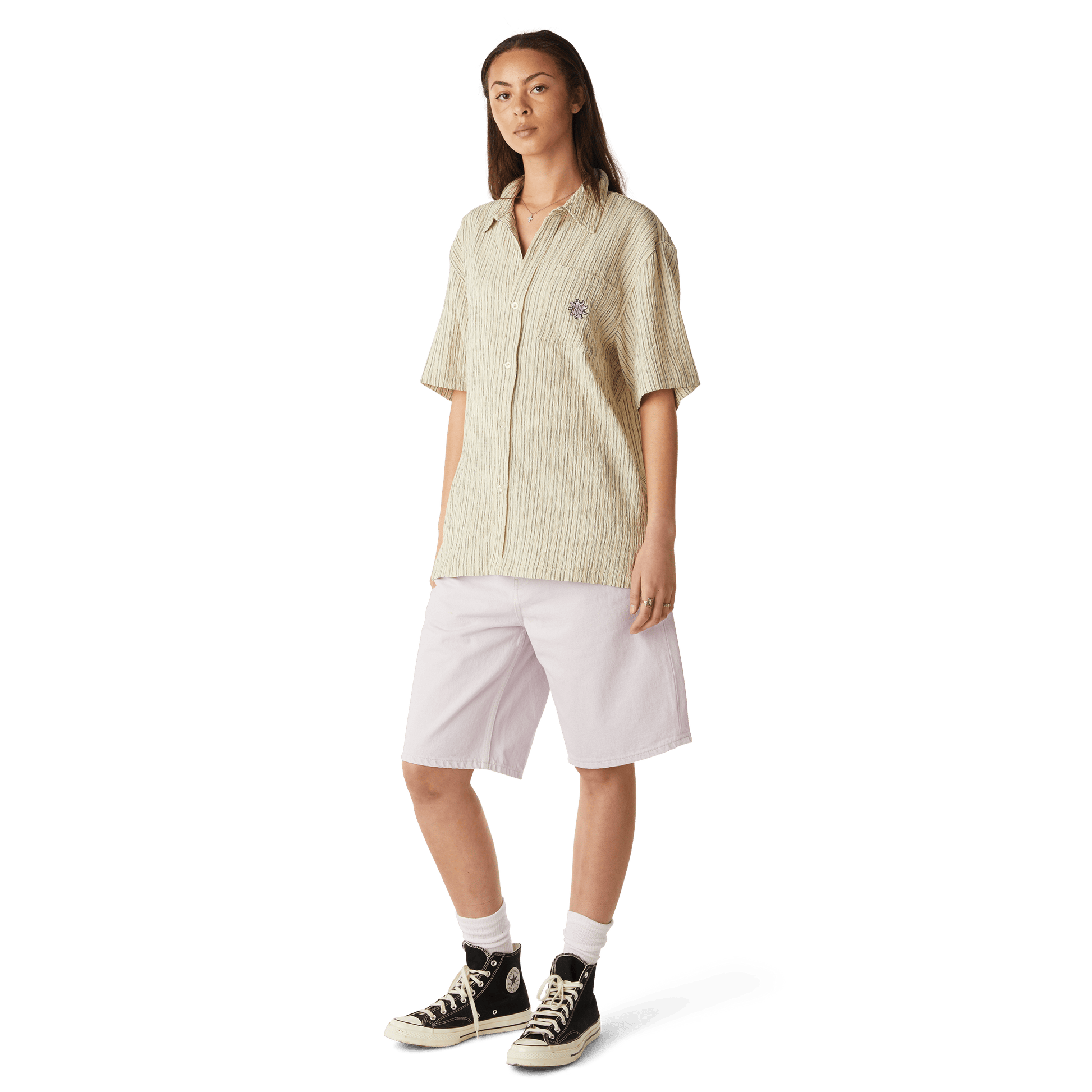 HUF Apollo Striped Shirt Natural