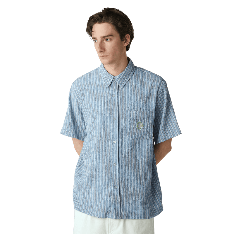 HUF Apollo Striped Shirt Pool Blue