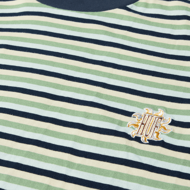 HUF Apollo Striped Knit Boxy Top Blue