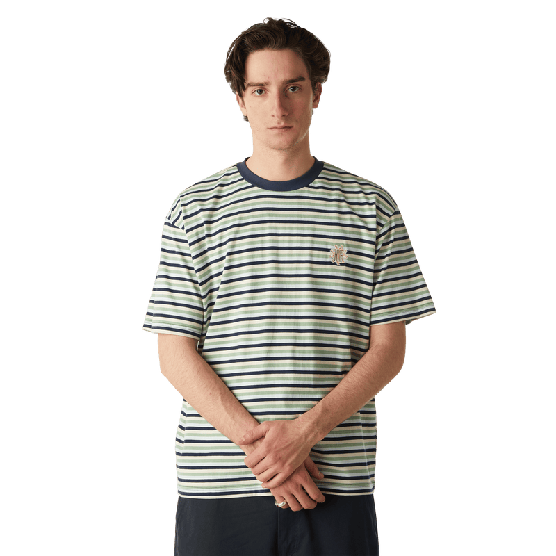 HUF Apollo Striped Knit Boxy Top Blue