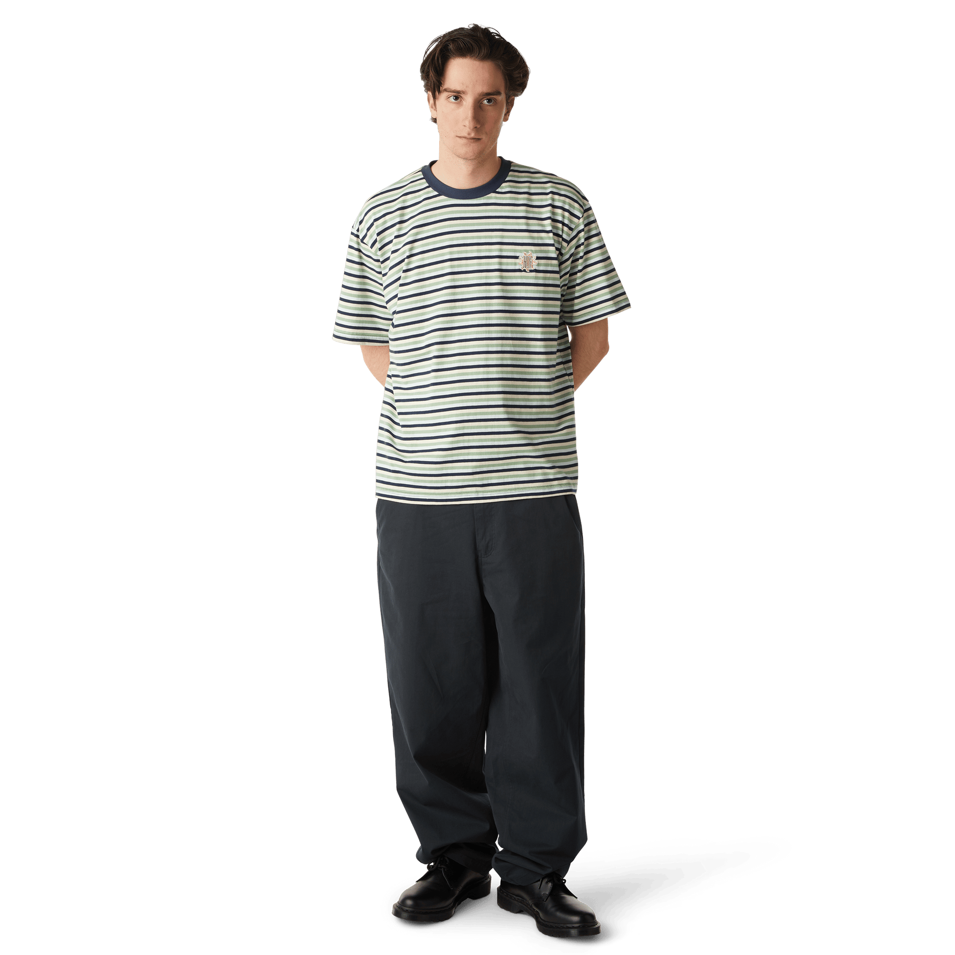 HUF Apollo Striped Knit Boxy Top Blue