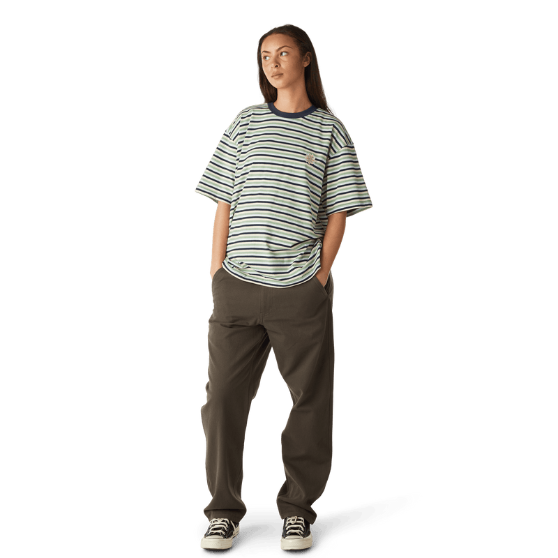 HUF Apollo Striped Knit Boxy Top Blue