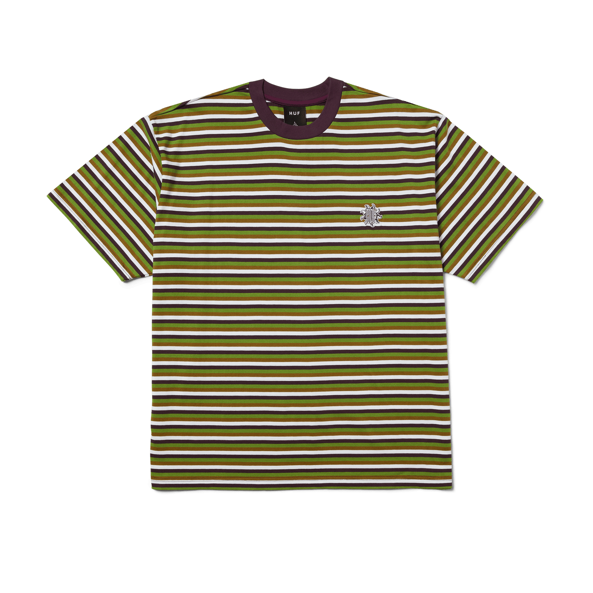 HUF Apollo Striped Knit Boxy Top Green