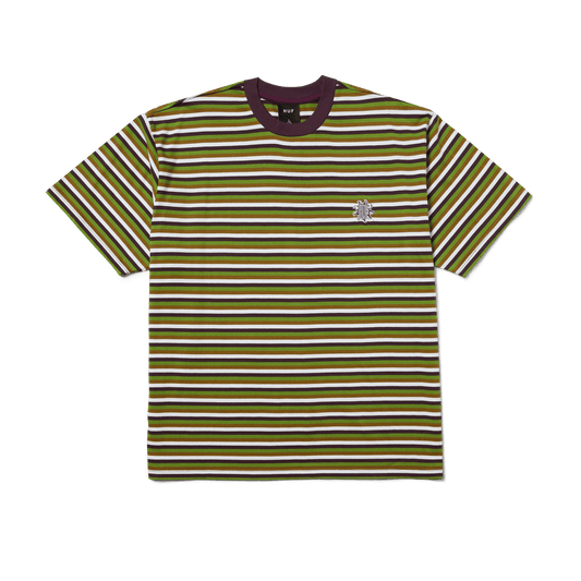 HUF Apollo Striped Knit Boxy Top Green
