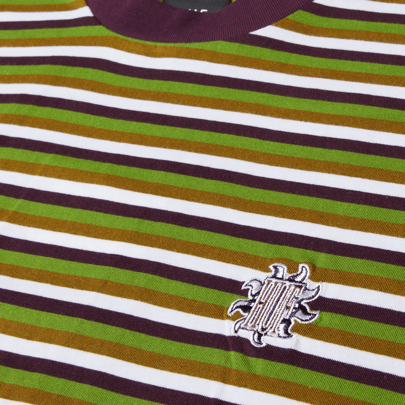 HUF Apollo Striped Knit Boxy Top Green