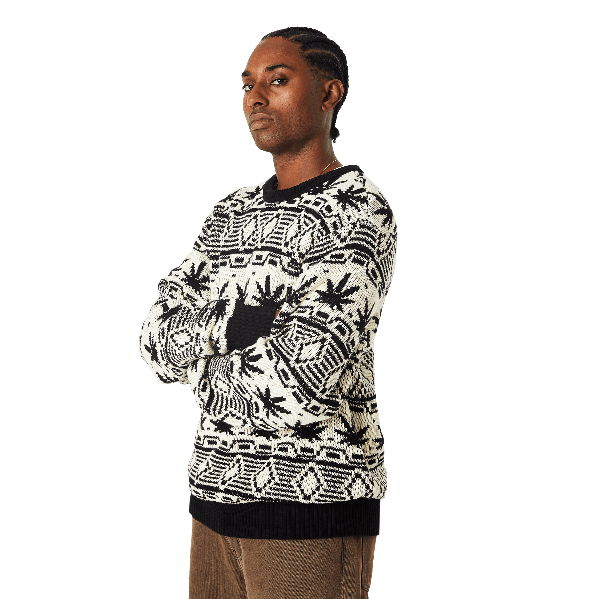 HUF Apres Crewneck Sweater Natural