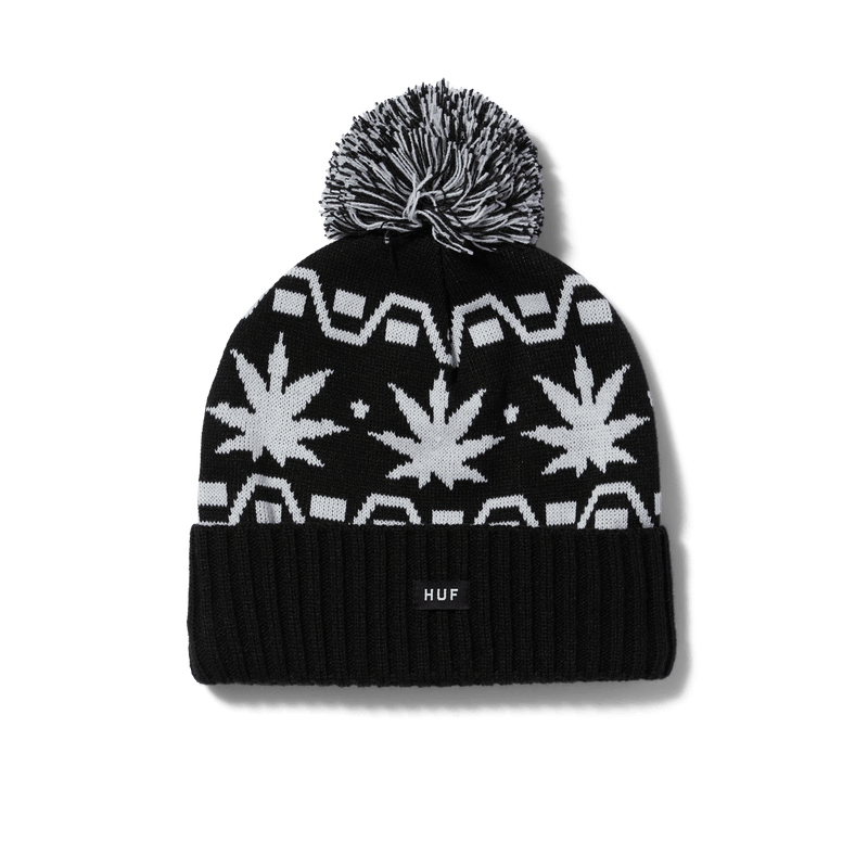 HUF Apres Cuff Pom Beanie Black