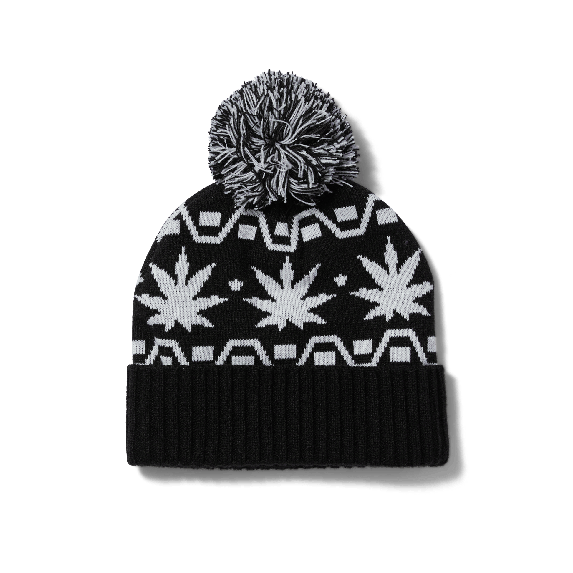 HUF Apres Cuff Pom Beanie Black