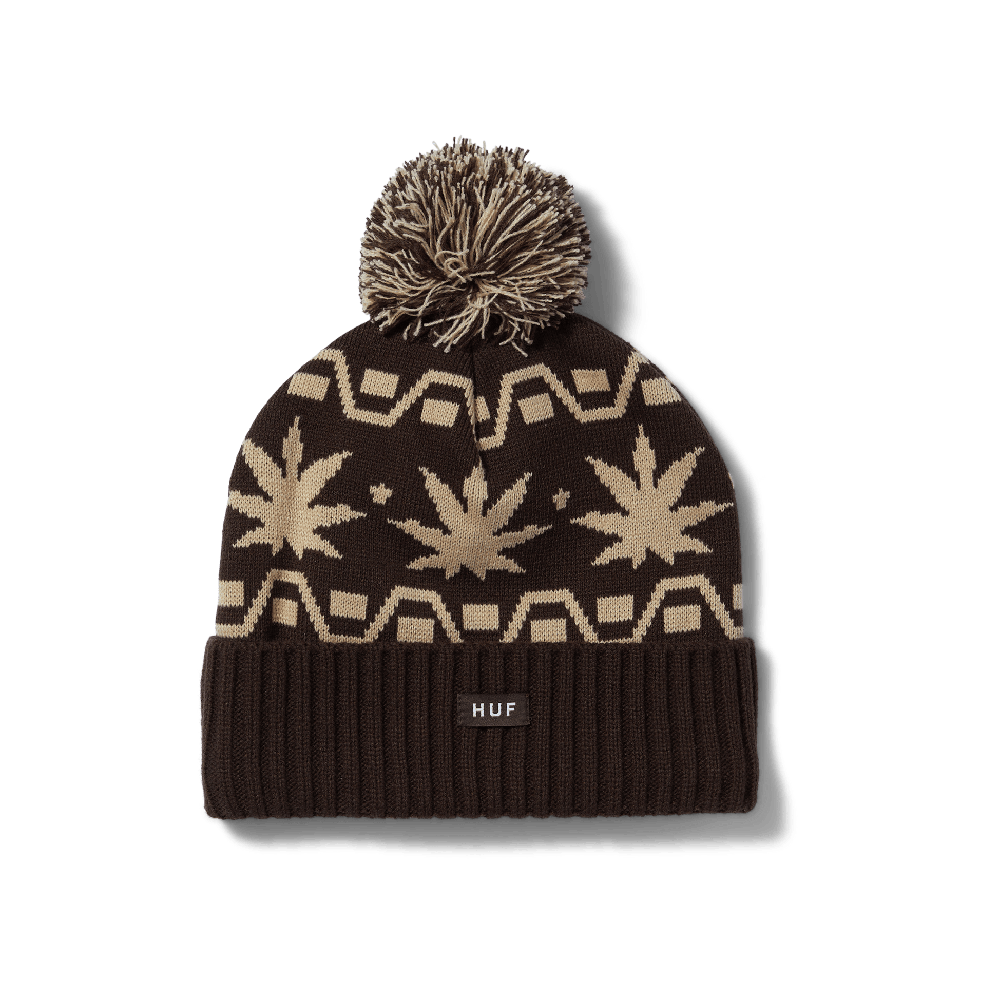HUF Apres Cuff Pom Beanie Brown