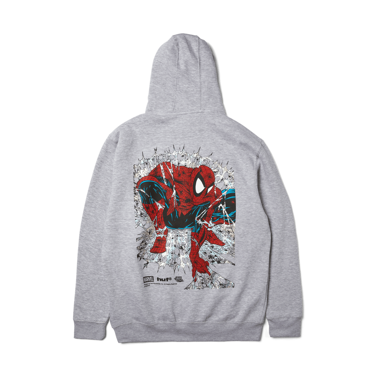 HUF x Marvel Spider-Man Arachknight FZ Hoodie Heather Grey