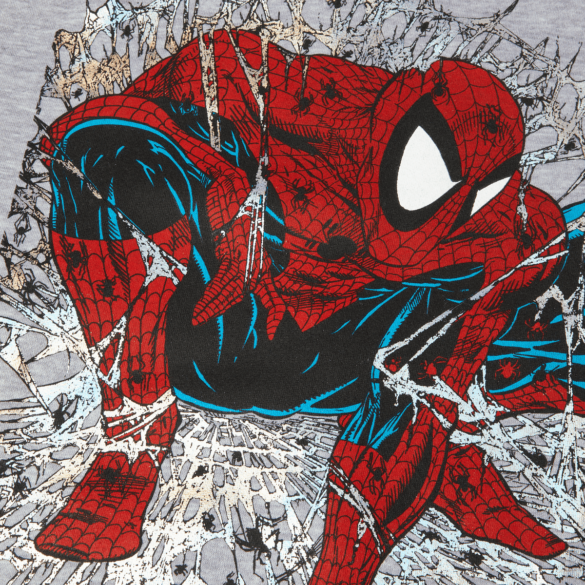 HUF x Marvel Spider-Man Arachknight FZ Hoodie Heather Grey