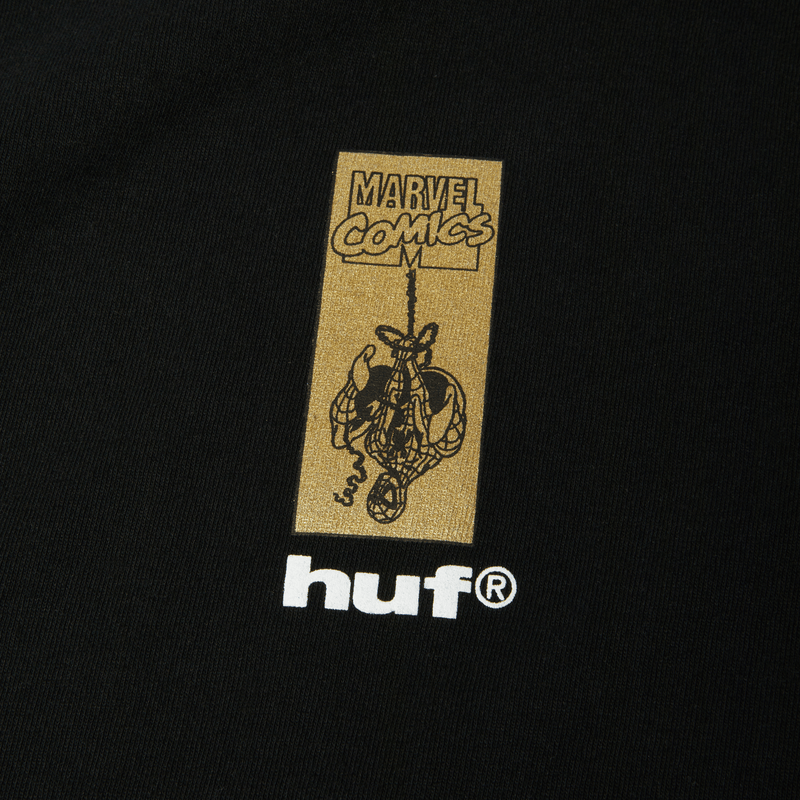 HUF x Marvel Spider-Man Arachknight Gold T-Shirt Black