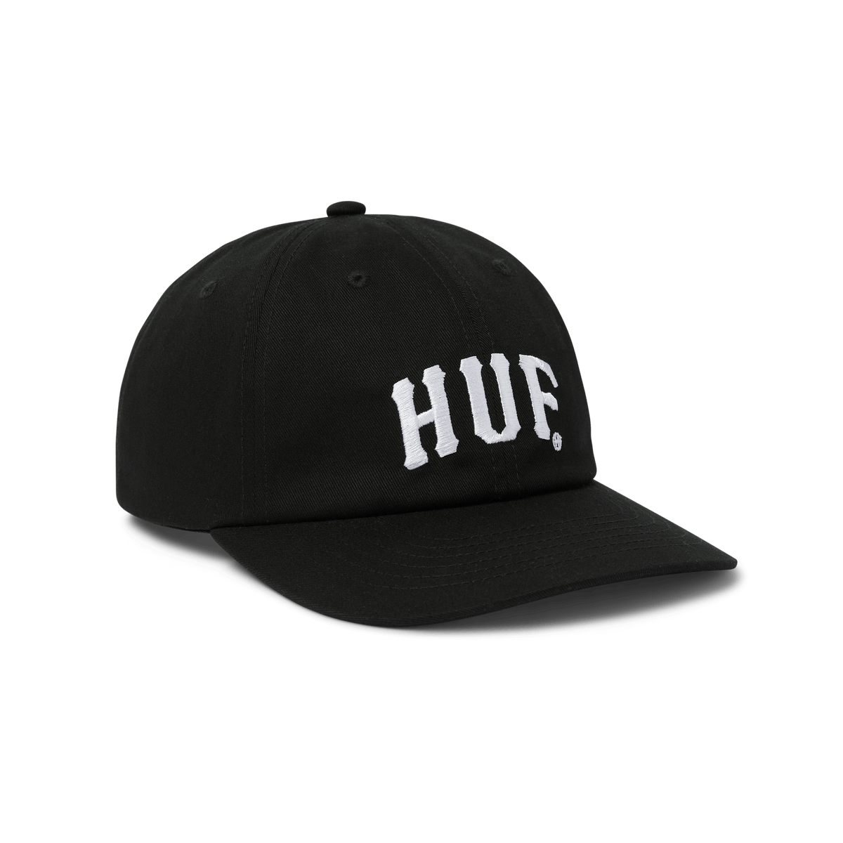 Huf Arch 6 Panel CV Snapback Hat Black