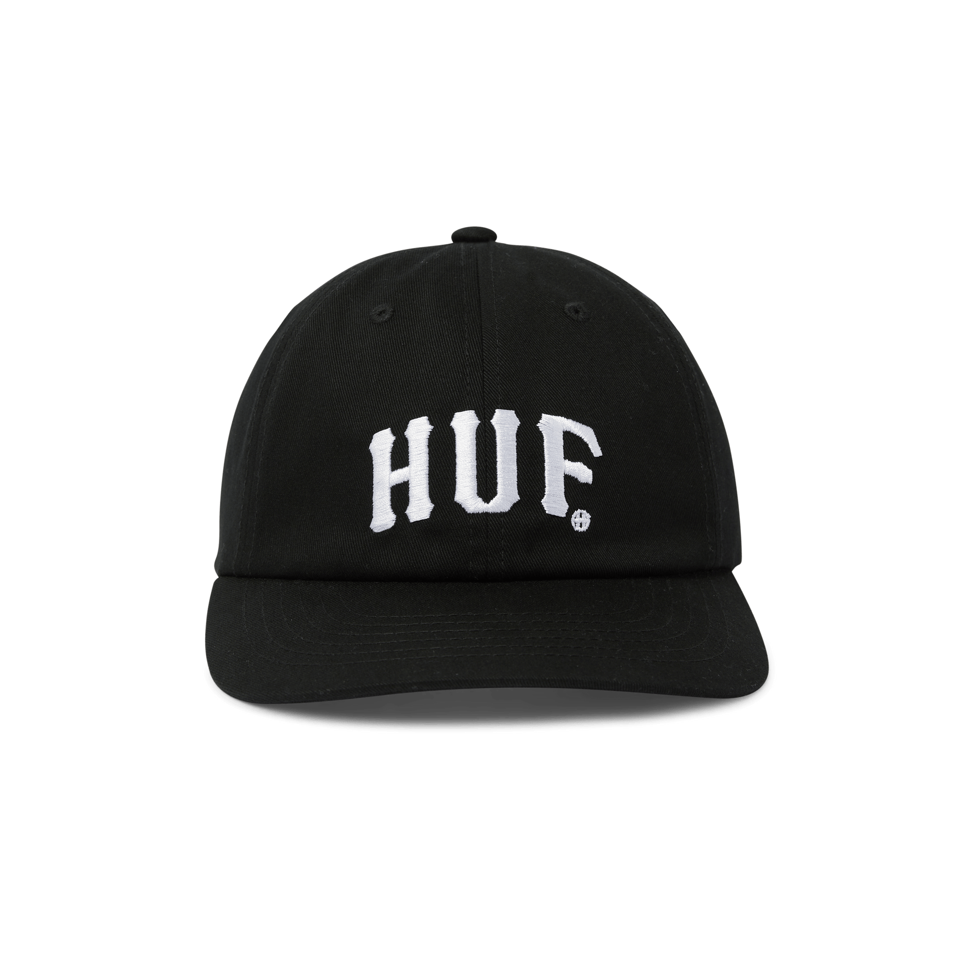 Huf Arch 6 Panel CV Snapback Hat Black