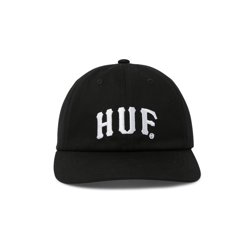 Huf Arch 6 Panel CV Snapback Hat Black