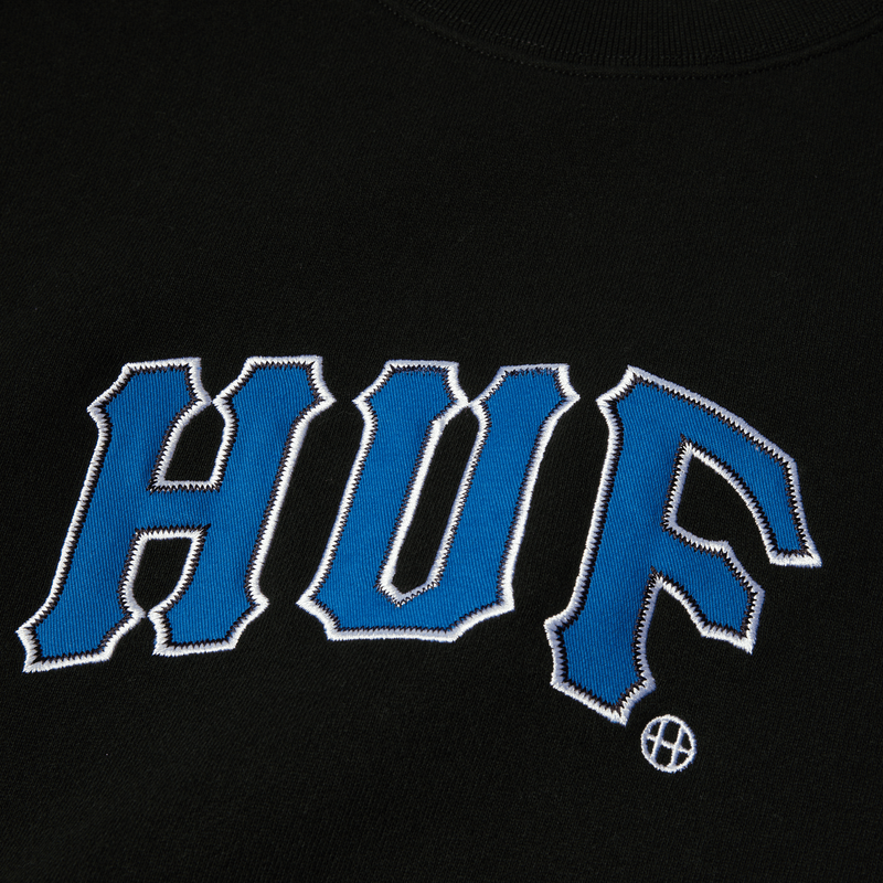 HUF Arch Applique Crewneck Sweatshirt Black