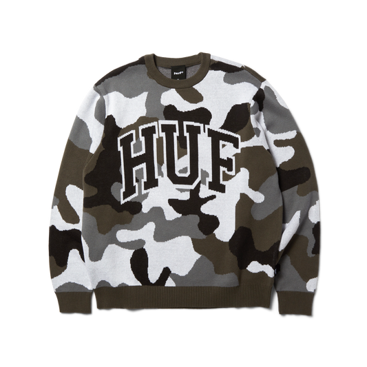 Huf Arch Jacquard Camo Crewneck Sweatshirt Camo