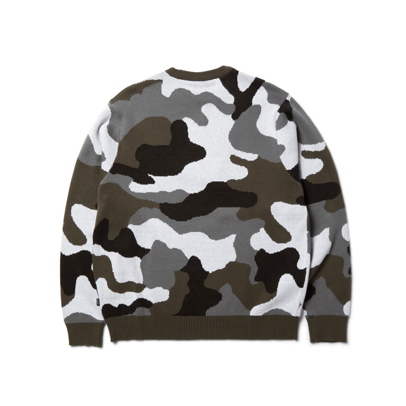 Huf Arch Jacquard Camo Crewneck Sweatshirt Camo