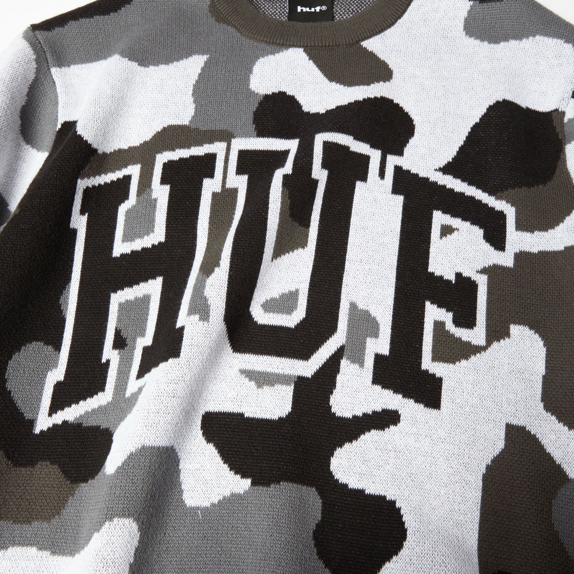 Huf Arch Jacquard Camo Crewneck Sweatshirt Camo