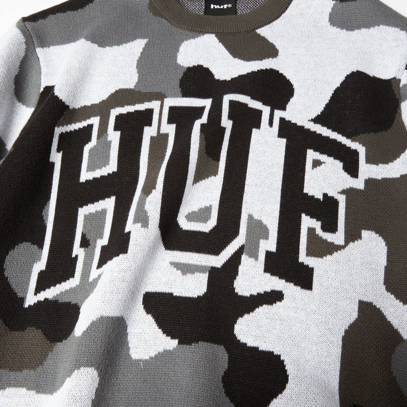 Huf Arch Jacquard Camo Crewneck Sweatshirt Camo