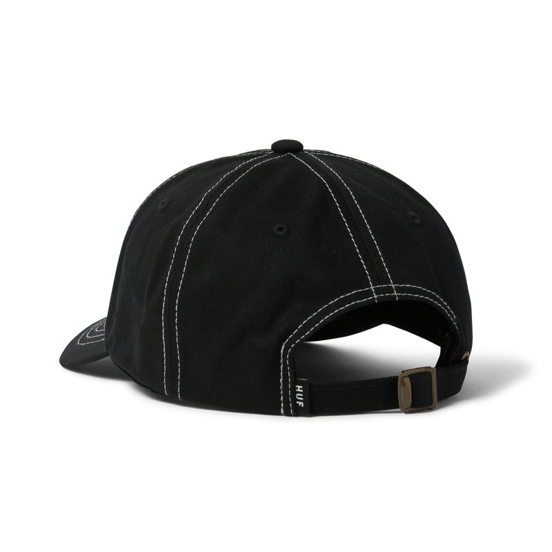 HUF Arch Logo 6-Panel Curved Visor Hat Black