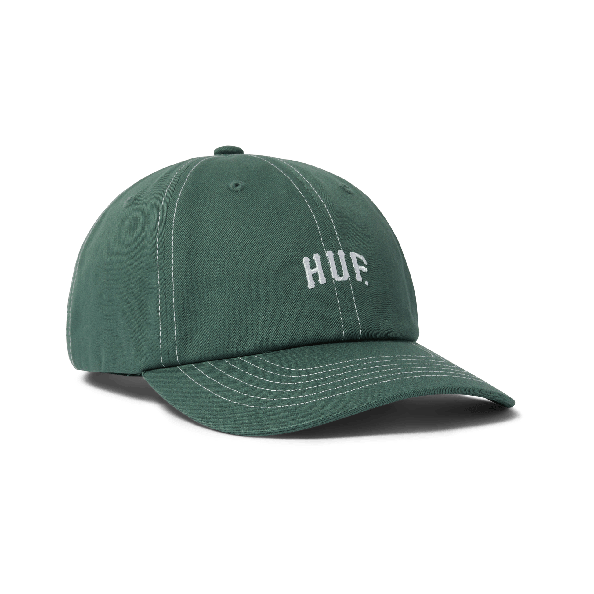 HUF Arch Logo 6-Panel Curved Visor Hat Forest Green