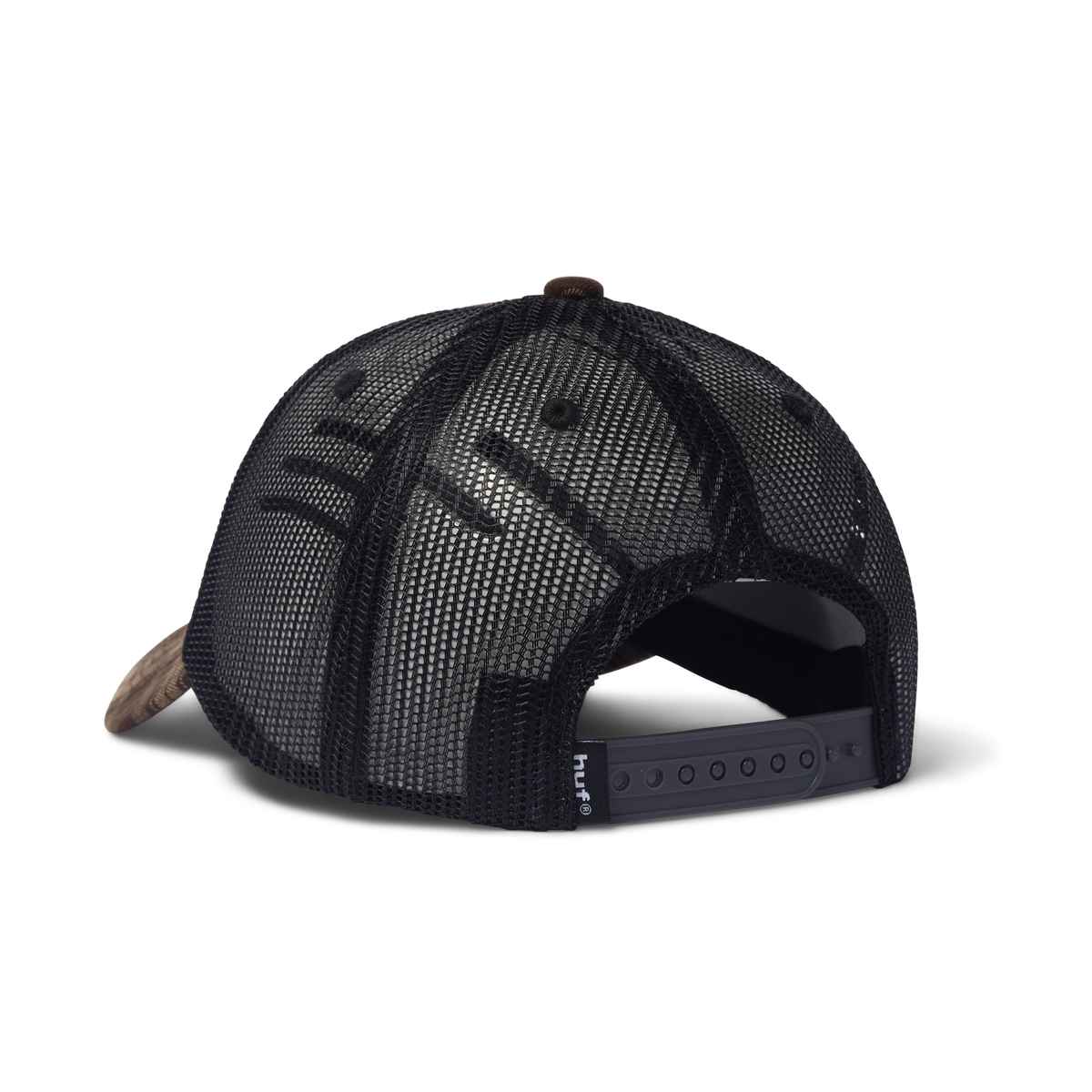HUF Arch Low Pro Plaid Trucker Hat Brown