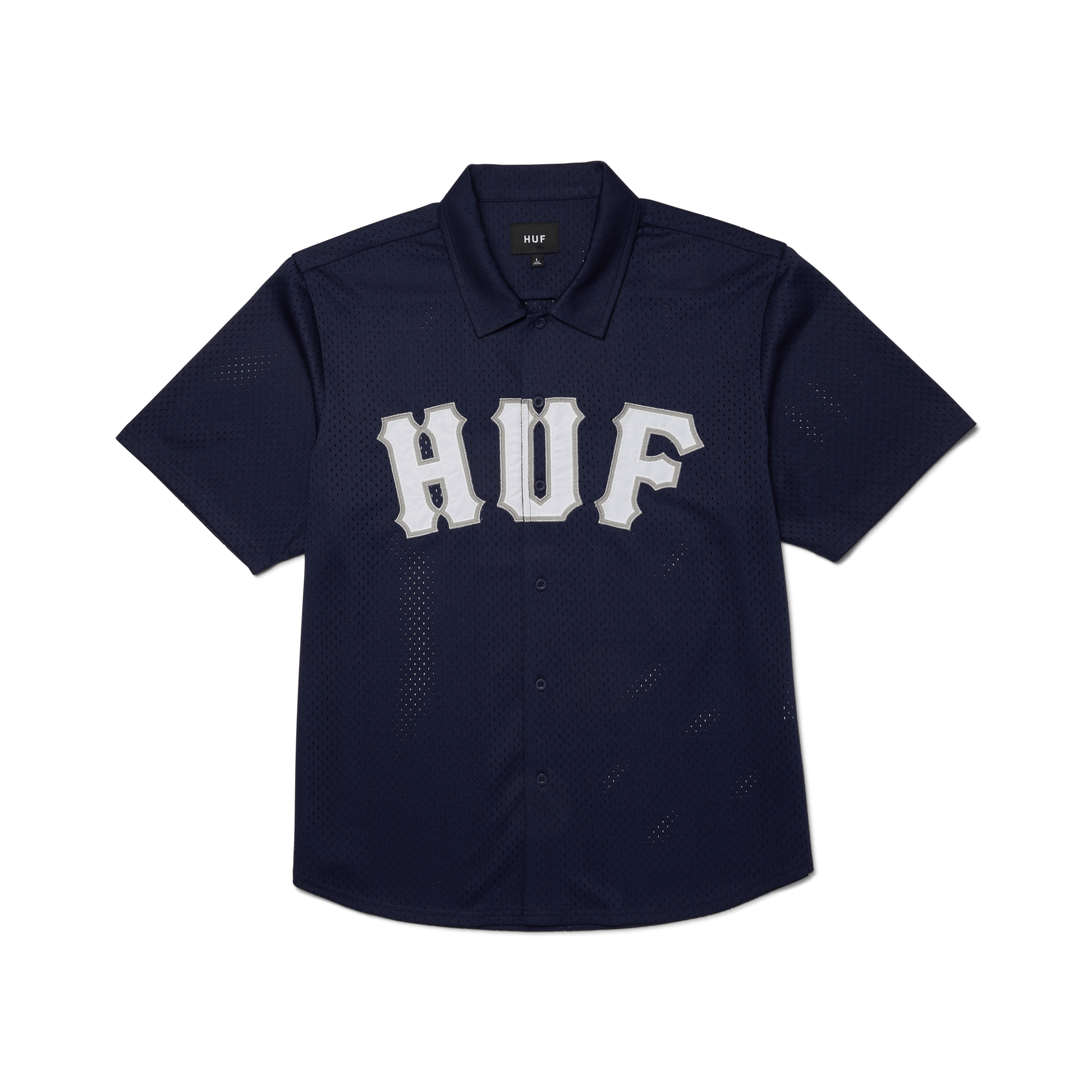 HUF Arch Mesh Button Up Navy